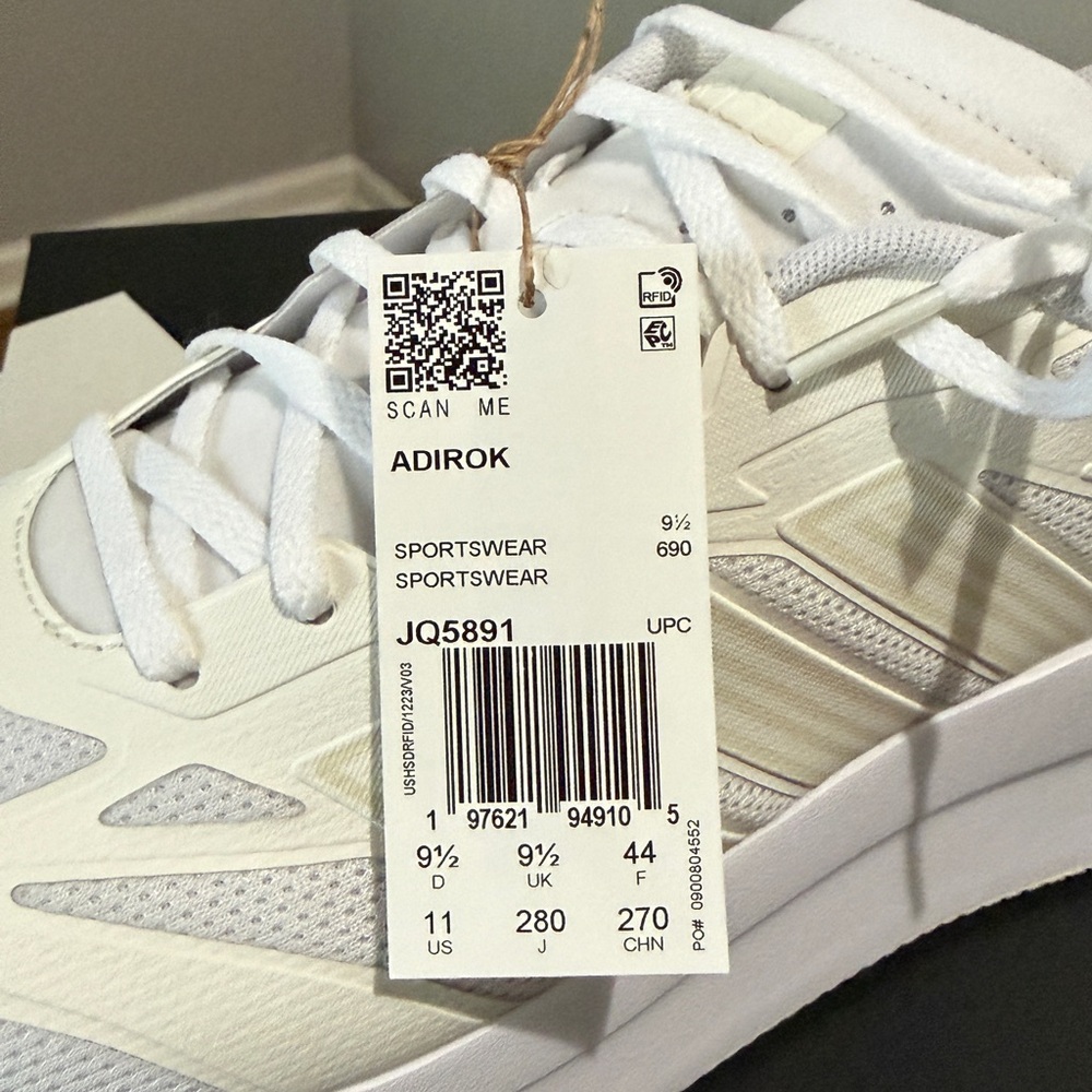 adidas Adirok Lace Up Womens Size 11 White/ Cream Sneakers Platform Shoes NIB - Picture 5 of 7
